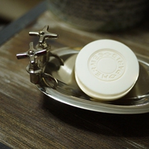 W1962 India imported industrial style American copper silver small bathtub bathroom soap box soap dish