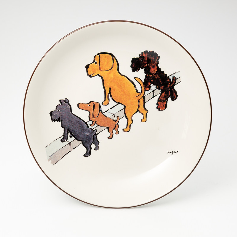 W1962 Japan Import Meinrich Burning Saignac Series Comics Master Cooperation Ceramic Dinner Plate Card Overall