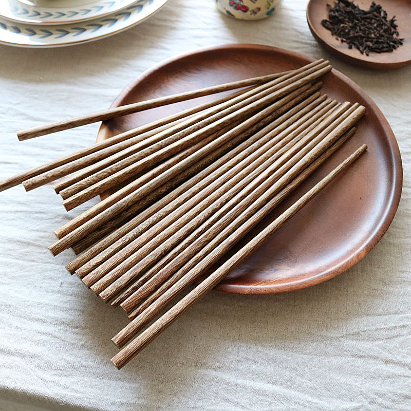 W1962 Hand - sand all wood fin healthy paint tableware household chopsticks colorless environmental protection wooden chopsticks