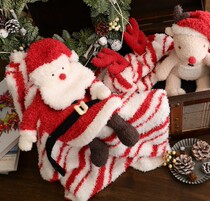 W1962 new furry creative design Santa Claus casual blanket Christmas gift autumn and winter computer carpet
