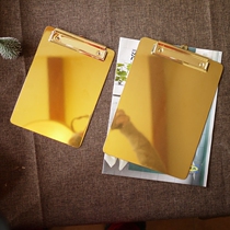 W1962 export European golden stainless steel tide folder storage rack handwriting board draft paper holder can be hung