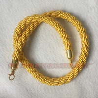 1,5 метра желтой веревки с закручиванием золотой крючок