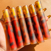 Amber Lip Glazed Lip Muddy Face Matte Sugar Cream Date Mud Color Summer Vegetarian red female Affordable Students Enzyme Color