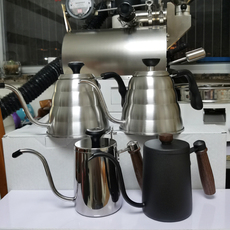 Руки мыть горшки 咖啡器具胡桃木细口手冲壶不锈钢水壶细嘴咖啡壶云朵壶1.2l