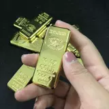 Золотая классическая зажигалка, металлическая ультратонкая глянцевая фигурка