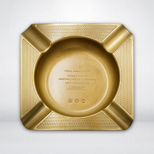 Lubinski LUBINSKI accessories creative metal pure copper electroplating carving home desktop cigar ashtray ceremony