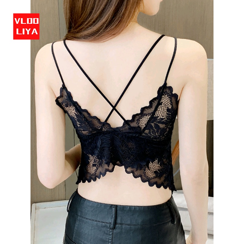 Victoria Butterfly Sexy Lace Backless Camisole Top Lingerie Sexy Outerwear Tube Top Bra