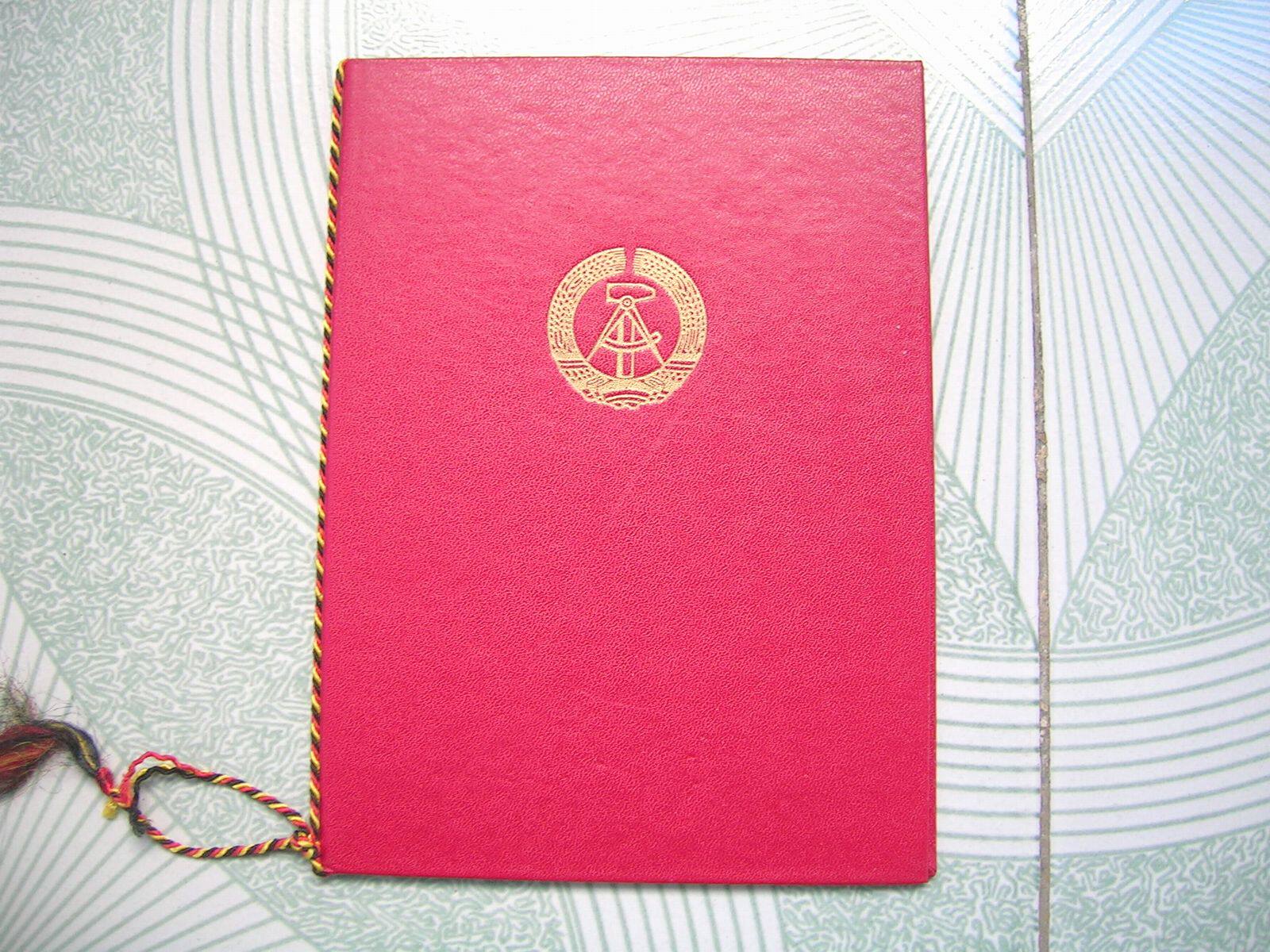 Original goods of East Germany: advanced personal certificate of the People's Police of the Ministry of Internal Affairs