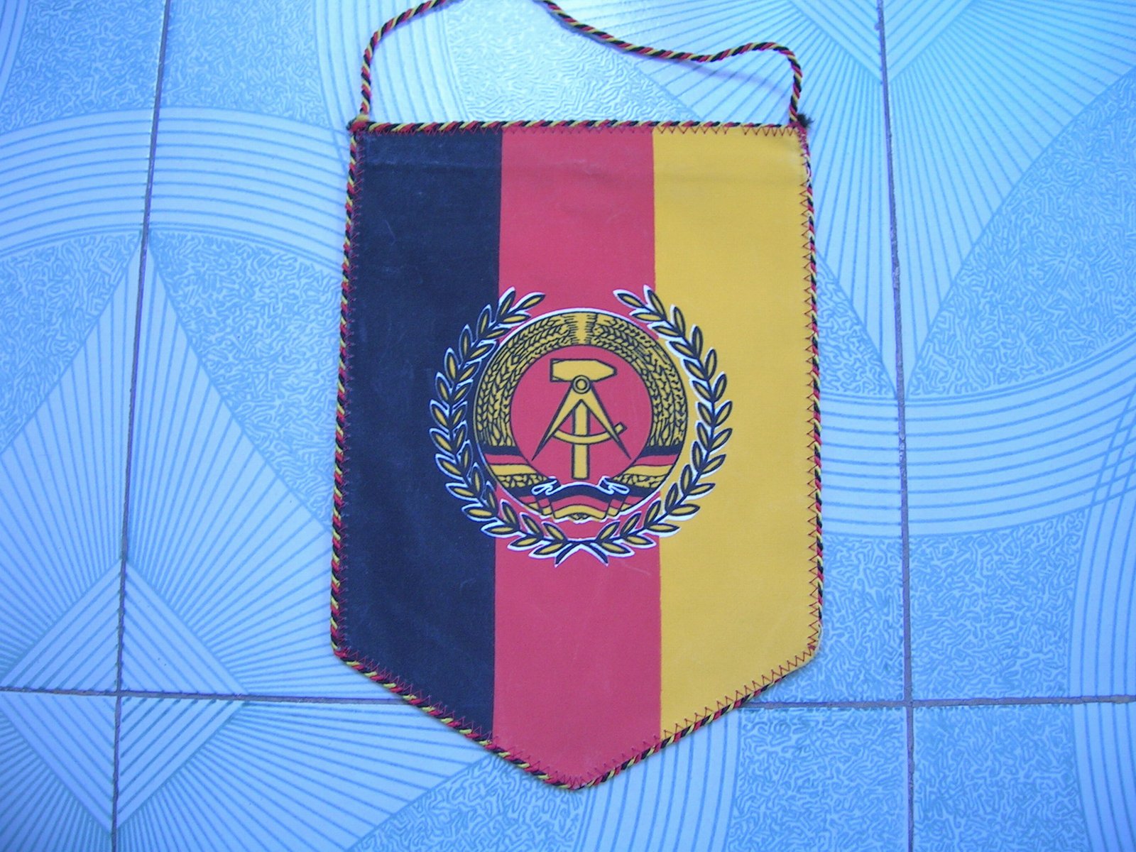 The small national flag of East Germany