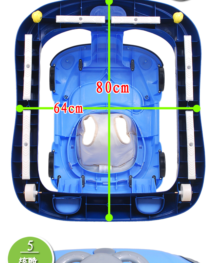 Cao cấp walker đa chức năng anti-rollover nam giới và phụ nữ bé bé con stepper đẩy có thể ngồi 6 7-18