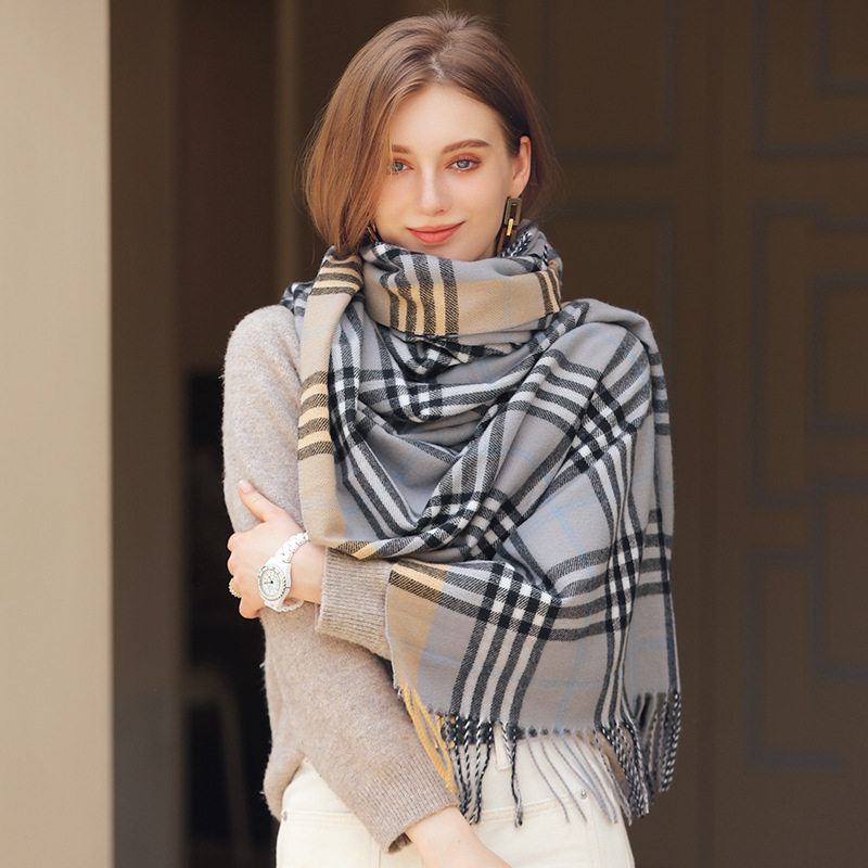 Candy Keen scarf female 2022 winter new classic plaid casual all-match birthday gift for girlfriend - Taobao