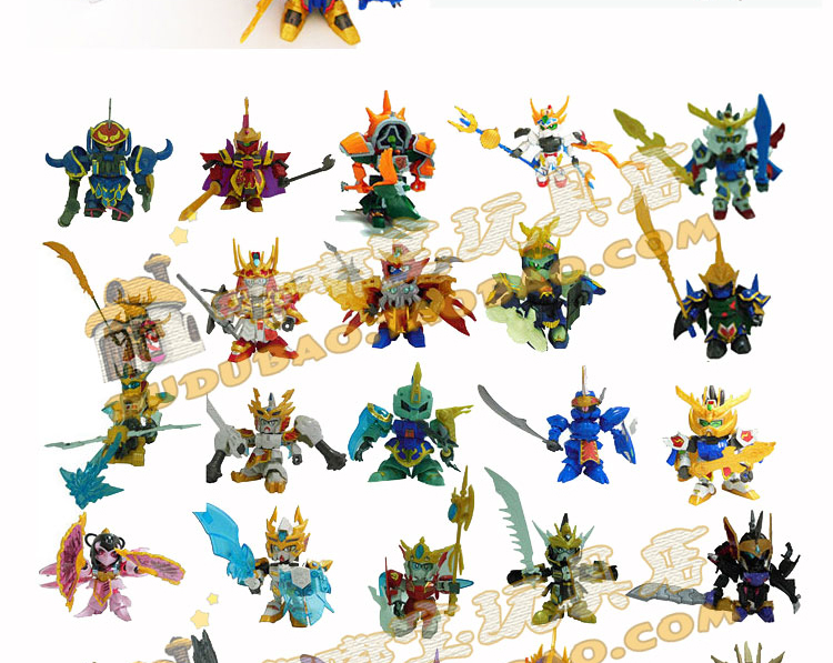 Lắp ráp đồ chơi theo mô hình Q phiên bản BB ba nước Chuan Guoxiang Liu Bei Zhang Fei Guan Yu Zhao Yun Huang Zhong Kong Ming Ma Chao - Gundam / Mech Model / Robot / Transformers mô hình lắp ráp robot gundam