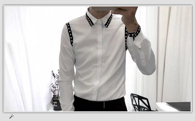 Mùa xuân và mùa thu của những người đàn ông mới thường xuyên tạo kiểu tóc đinh tán cho nam - Áo sơ mi tay ngắn nam
