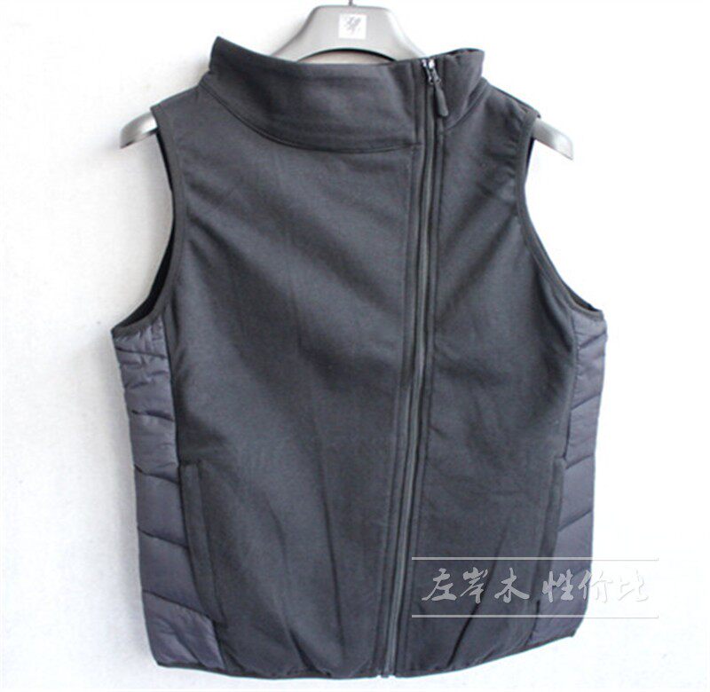 External single men's spring clip cotton stand waistcoat waistcoat casual fashion sleeveless vest vest female cotton waistcoat