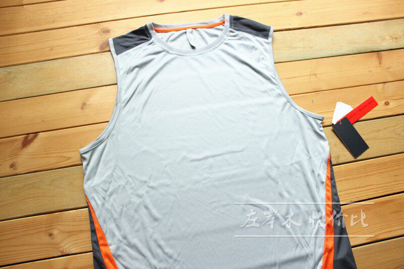 Foreign Trade European And European Single Men's Summer Outdoor Speed Dry Splicing Mesh Increase Code Sleeveless T-shirt Vest Sport Shirts