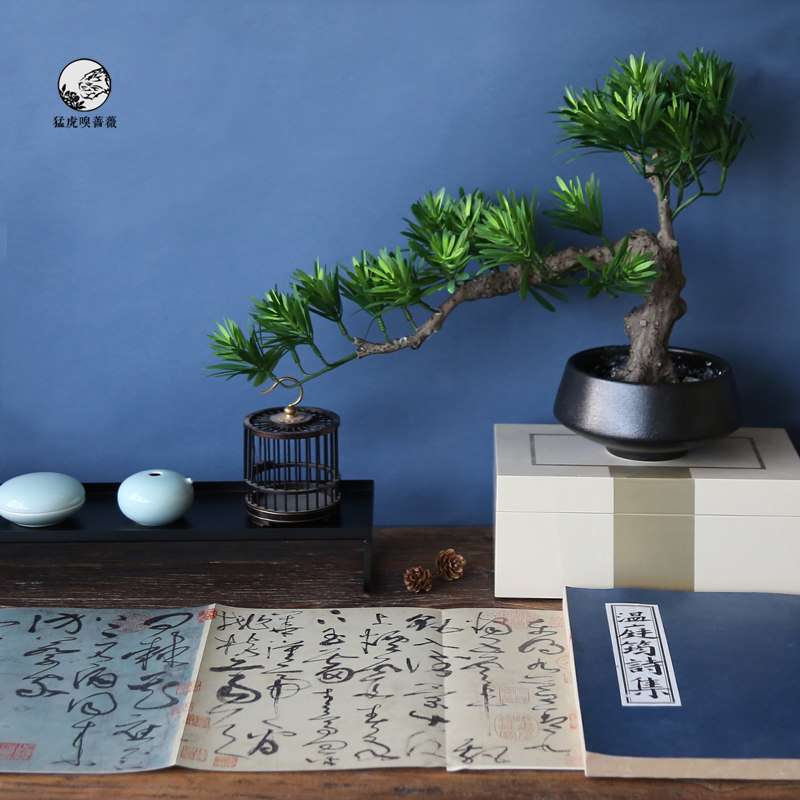 New Chinese Zen Chinese Style Chinese Wind Emulation Book Fake Book Trust desk Desk Book Room Desk-like room Soft decorations