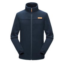 Autumn and winter new mens thickened warm jacket outdoor stormtrooper liner solid color fleece zipper jacket velvet