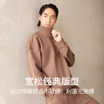 21 mens sweatshirt windproof and waterproof nansuede thickened winter style Warm Loose Casual Outerwear Men and half zip collar