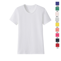 White T-shirt woman short sleeve loose Korean version 100 hitch foreign air pure cotton undershirt round collar short sleeve woman 2022 new