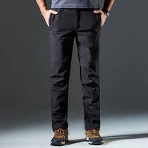 Outdoor soft shell pants for men and women in autumn and winter plus suede thickened windproof and waterproof grip suede warm and vanguard climbing long pants