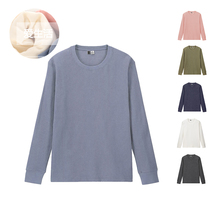 Mens clothes Huffg round collar T-shirt (long sleeve) pure color long sleeve T-shirt man cotton T-shirt bottom-shirt round-shirt fine combed cotton