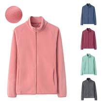 Stormtrooper jacket liner fleece cardigan double-sided velvet zipper stand-up collar jacket Autumn and winter fleece jacket womens fleece sweater