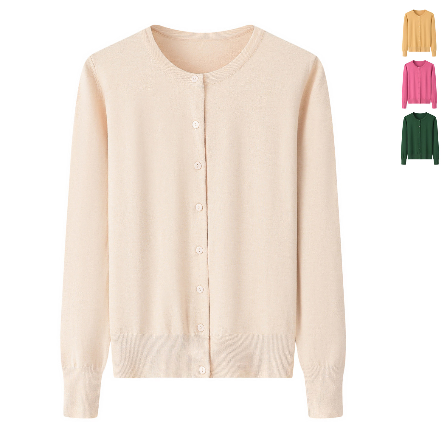 Knitted Jacket Woman 2022 Early autumn new thin sweater with a short blouse external lap Straight lady sweater anti-cocks