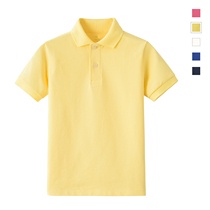 Boy Clothing Boy T-shirt Short Sleeve POLO Turns 2022 Summer Ocean Gas New handsome Shirt Bottom Jersey Girl T-shirt Pure color