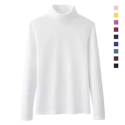 Classic Plain Velvet Turtleneck Pullover Long Sleeve Warm base shirt Women