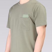 Vintameri Military-industrial Outdoor Short Sleeves 20s Summer Jane about thin Breathable Round Collar Pure Cotton Double Pocket T-shirt