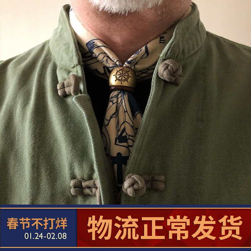 Two-color VINTAMERI Shangwu hardcore retro army green Xinjiang cotton enzyme wash made old stand collar buckle jacket jacket