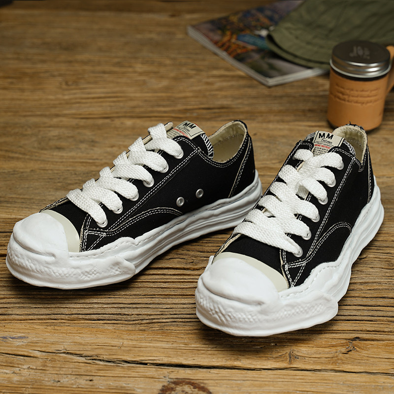 Retro Low Bunch Shoes Opening Smiles Shoes Sails Shoes Cloth Shoes Cloth Shoes Pine Pastry Thick Base Classic Vulcano Casual Lacing Dissolution Shoes