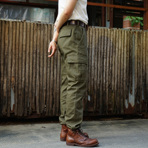 VINTAMERI Xinjiang LONG-staple cotton 14OZ military retro waist straight CHINOS tooling M65 TROUSERS