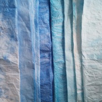 Blue Japanese paper special hand-kneaded paper blooming paper commercial presentation wedding road leading paper art device paper art flower art materials