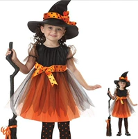 Halloween mới quần áo phù thủy trẻ em phù thủy trang phục cosplay trang phục cô gái phù thủy công chúa váy trang phục hóa trang cho bé