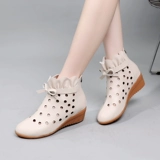 Весенняя летняя танцующая обувь для матери, сапоги с бантиком на каблуке, мягкая подошва, из натуральной кожи