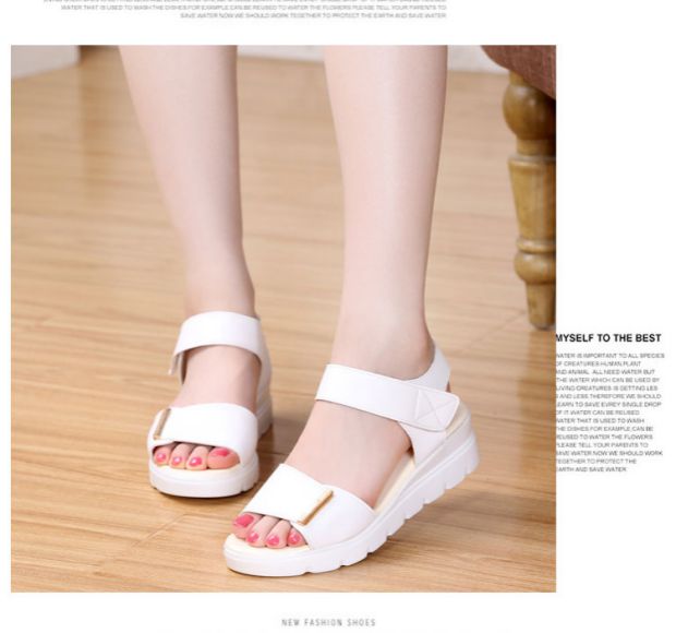 32 size nhỏ 33 34 dốc mùa hè với dép đế bằng nữ giày sinh viên 41 size lớn 42 43 Giày da Hàn Quốc dép converse
