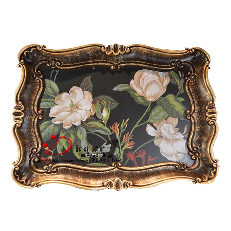 South Korea imported high-grade tea tray water cup tray high temperature resistant European classical style tray new