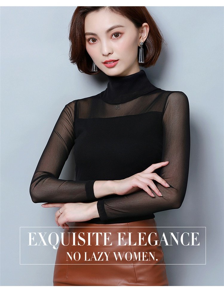 Áo xuân nữ 2019 phiên bản Hàn Quốc mới của chiếc áo tự may màu rắn cỡ lớn cổ tròn áo lưới nữ áo thun dài tay nữ áo phông đôi cho bạn thân nữ