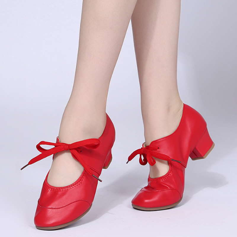 Dance shoes soft soles adult square dance shoes middle-season shoes perform Latin dance shoes dance shoes