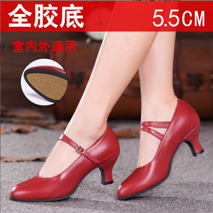 Lean Latin Shoes Adult Lady Dancing Shoes Soft Soft Soft Soft Soft Heel Dance Shoes Square Dance Modern Woman Shoes