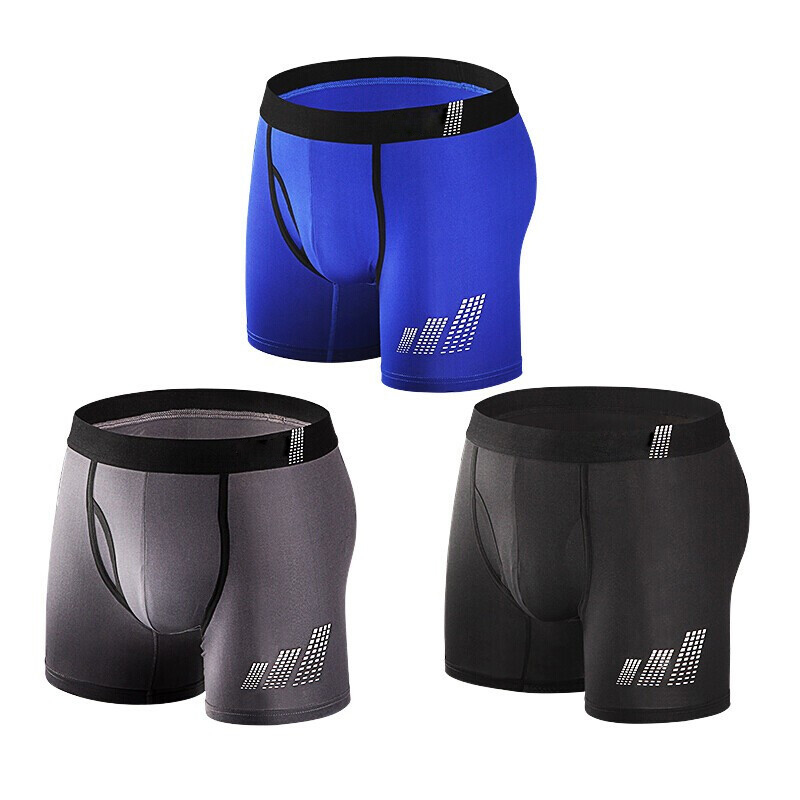 Men's Sports Underwear, Anti-Wear Crotch, Quick-Drying, Breathable, Marathon Professional Running Fitness, Large Size Boxer Briefs