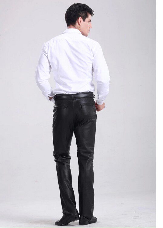 Pantalon cuir homme droit pour hiver - Ref 1491990 Image 13