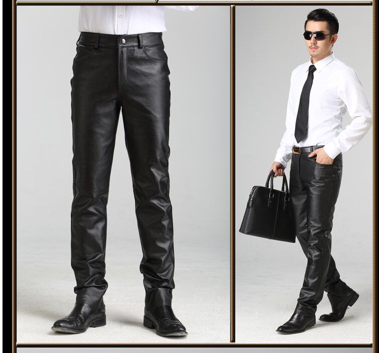 Pantalon cuir homme droit pour automne - Ref 1492524 Image 9