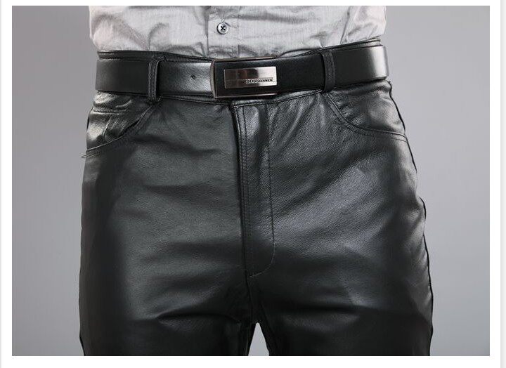 Pantalon cuir homme droit pour hiver - Ref 1492220 Image 13