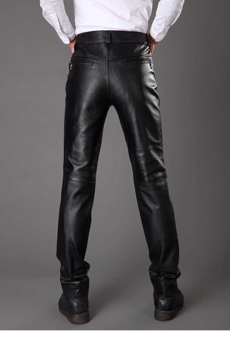 Pantalon cuir homme droit pour hiver - Ref 1482641 Image 9