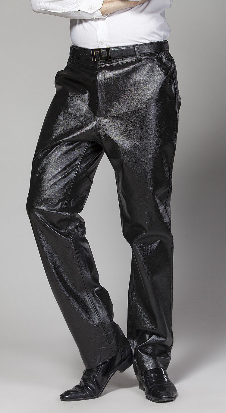Pantalon cuir homme droit pour hiver - Ref 1492561 Image 17