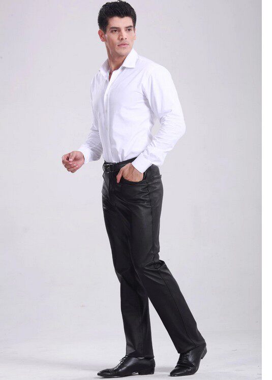 Pantalon cuir homme droit pour hiver - Ref 1491990 Image 12