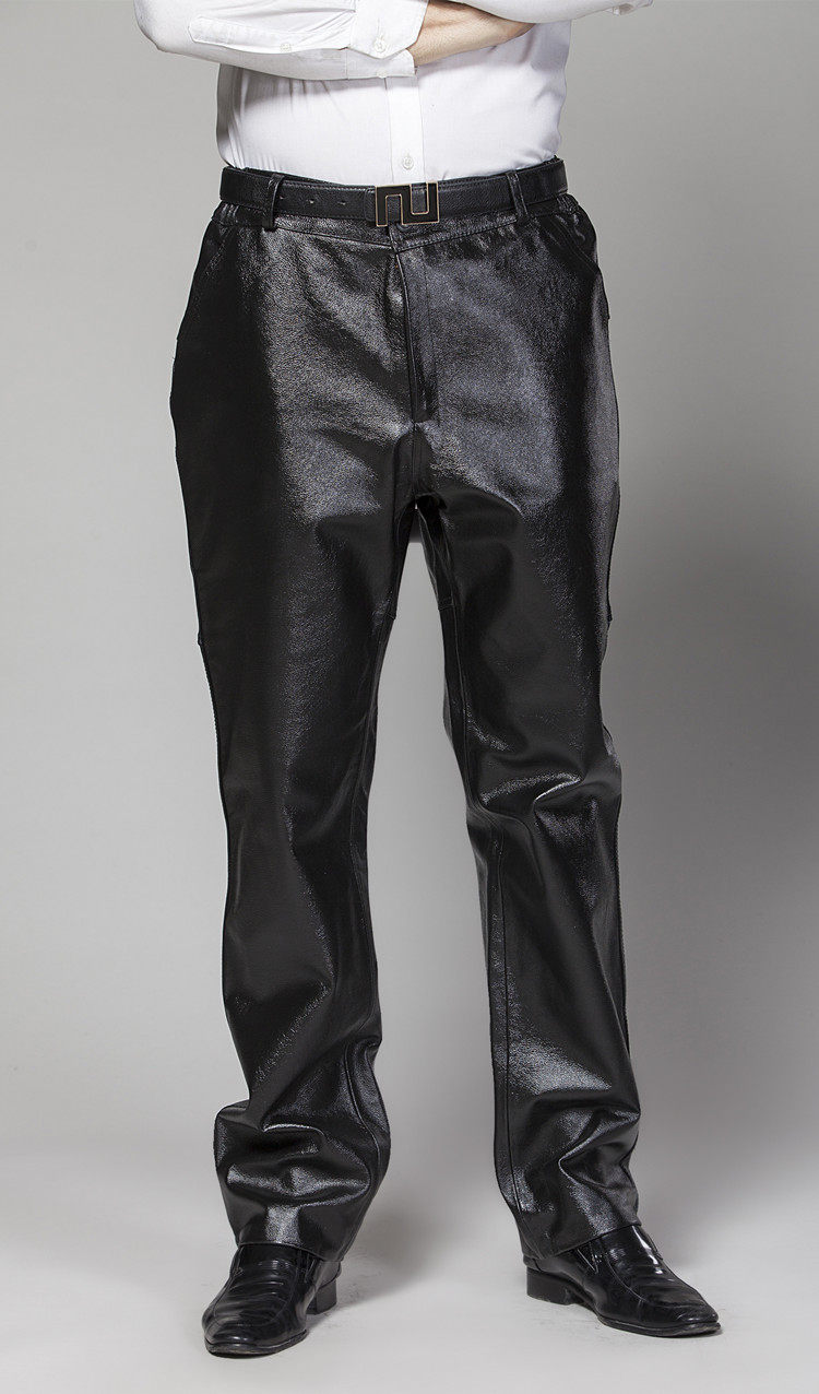 Pantalon cuir homme droit pour hiver - Ref 1492561 Image 14
