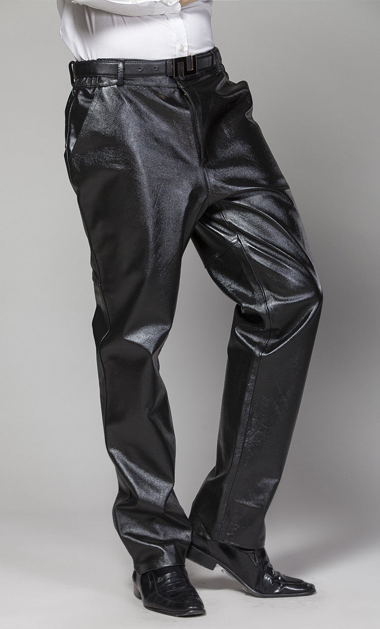 Pantalon cuir homme droit pour hiver - Ref 1492561 Image 16